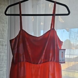 Elegant Orange Midi Dress